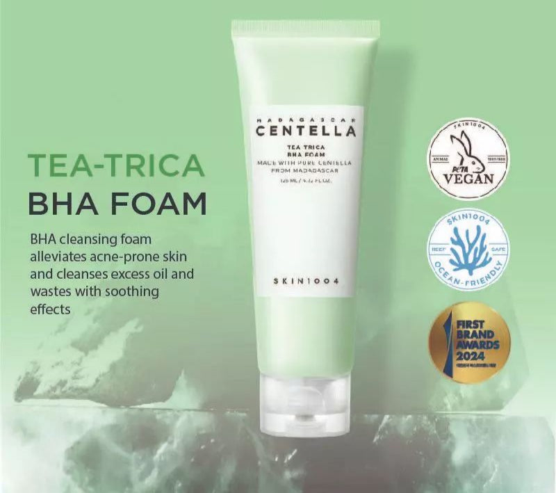 SKIN 1004 Madagascar Centella Tea Trica BHA Foam 125ml