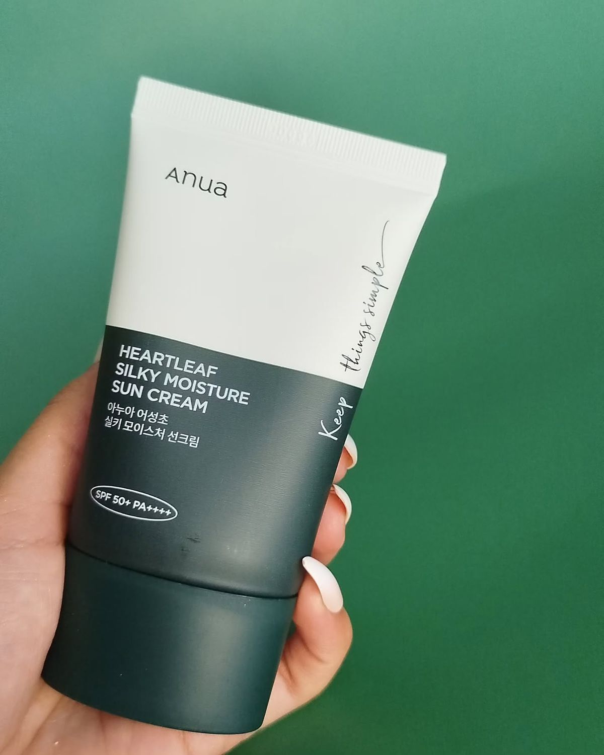 ANUA Heartleaf Silky Moisture Sun Cream spf 50+