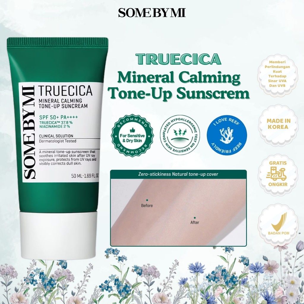 SOME BY MI truecica mineral calming tone up suncream spf50+pa++++ 50ml